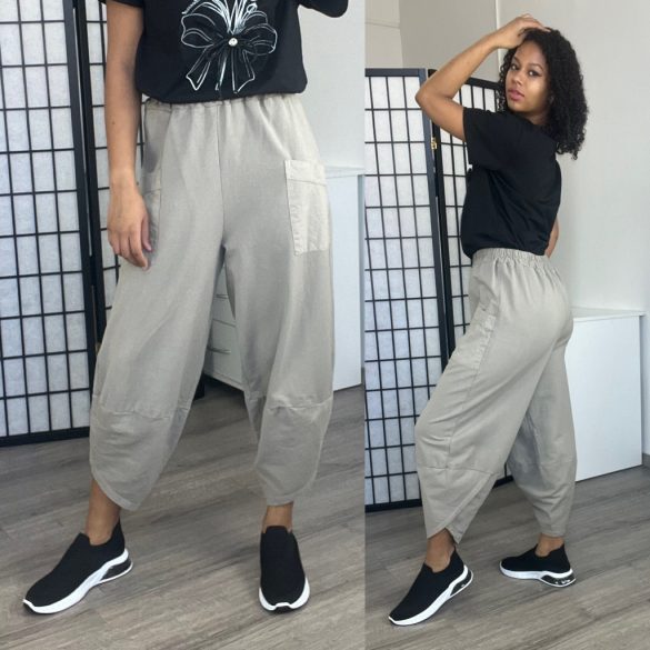 Astra zsebes pamut nadrág-taupe