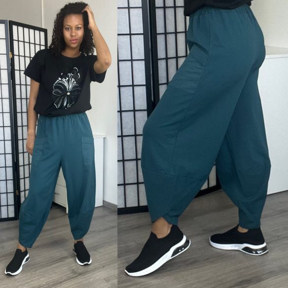 Astra zsebes pamut nadrág-petrol