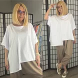 Diandra oversize pamut tunika26091-fehér