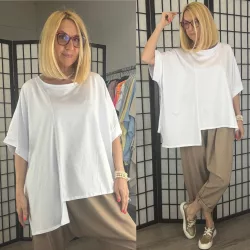 Diandra oversize pamut tunika26091-fehér