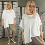 Diandra oversize pamut tunika26091-fehér