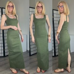 Lumina maxi farmer ruha-khaki