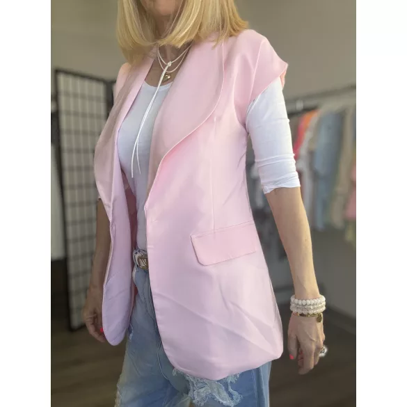 Annalisa karcsúsított blézer 26074 - rózsaszín