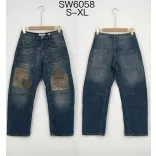 S-Woman szívecskés bőszárú farmer SW6058-sötétkék