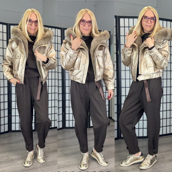 Mandy nadrág övvel 7048 - csokibarna