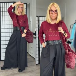   Everything is possible hosszú ujjú felső 25515-18 - bordó