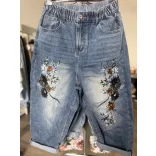 Wendy Trendy hímzett farmer 925059 - középkék