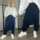 SUN mélyülepes pamut nadrág6318-sötétkék