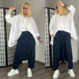 SUN mélyülepes pamut nadrág6318-sötétkék