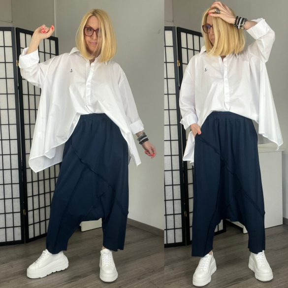 SUN mélyülepes pamut nadrág6318-sötétkék