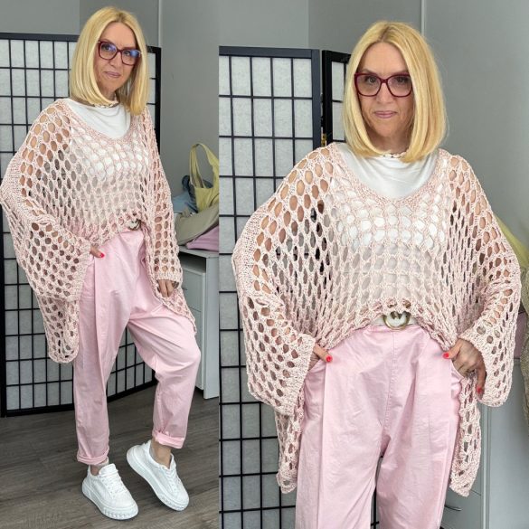 Afrodité kötött felső 73007-rózsaszín/ezüst