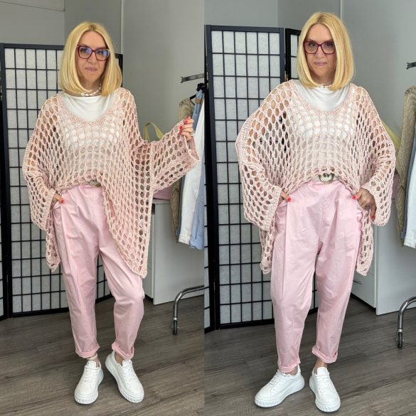 Afrodité kötött felső 73007-rózsaszín/ezüst