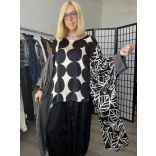 Lux Luna buggyos nadrág aszimmetrikus felsővel 53229/5317-fekete