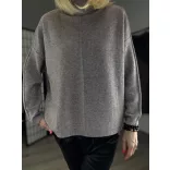 Garbónyakú viszkóz vékonykötött pulóver R026 - taupe