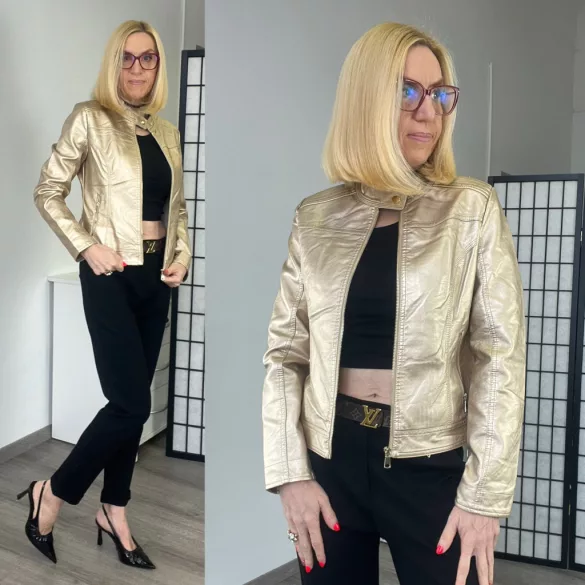 Vopse bőrdzseki V6357-arany