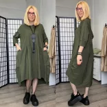 158C elasztikus hagymaruha 53950-khaki