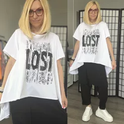 158C Lost lefele bővülő tunika 57041 - fehér