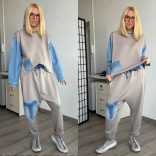 S Woman ülepes nadrág farmer betéttel 2021/2 - taupe