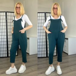 Forest pántos pamut overál6580-petrol