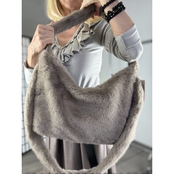 Lina szőrös táska SP9025-taupe