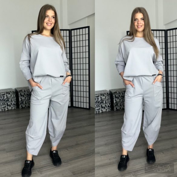 Natura nadrág oversize felsővel 6727-szürke