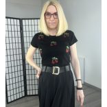 Cherry Lady pamut póló FD357 - fekete