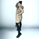 Riga kapucnis télikabát 2390-e taupe 