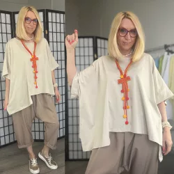 Diandra oversize pamut tunika26091-bézs