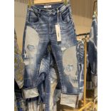 S-Woman halálfejes farmernadrág SW1534 - sötétkék