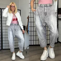   S-Woman gumis derekú ülepes  farmer SW2014 - világosszürke