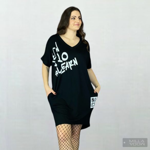 Nikole Nice rövidujjú  zsebes tunika 518-fekete