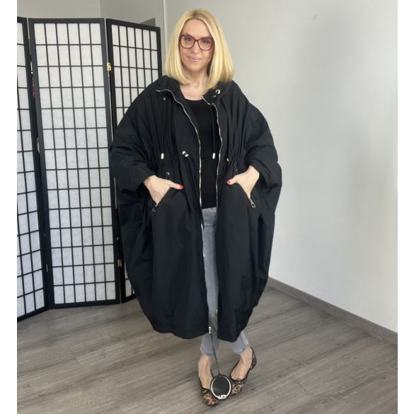 Funny oversize kabát2723-fekete