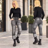 S Woman elasztikus bélelt farmer SW1609-szürke