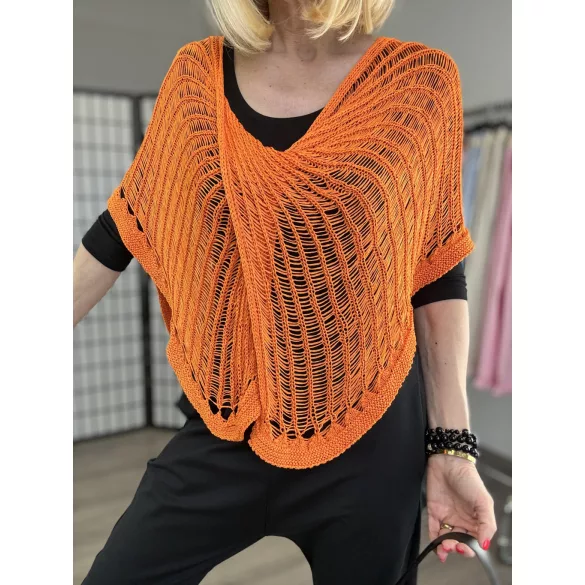 Belina csavart horgolt felső 72823-narancs