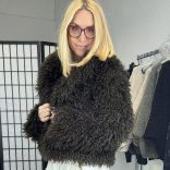 Charm göndörszőrű bunda-kávébarna