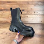 Elől cipzáros basic bakancs JJ52 - fekete