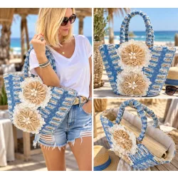 Flora jeans szalmatáskaFB27116