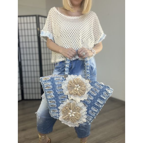 Flora jeans szalmatáskaFB27116
