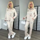 M. Starry szatén nadrág inggelC0051-bézs