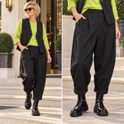 Wendy Trendy elegáns nadrág 791101-fekete