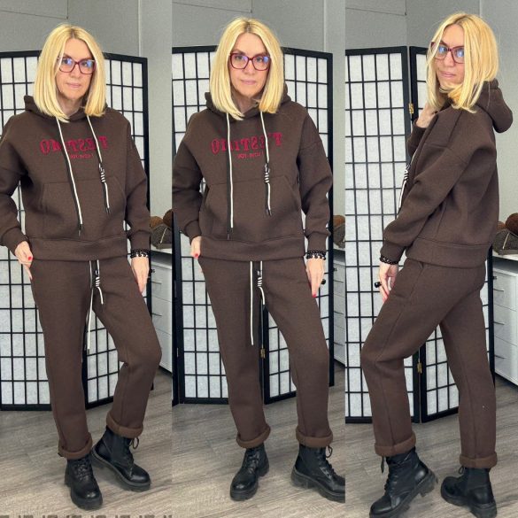 T'estimo I love you  2 részes melegítőszett 6621-712- csokibarna