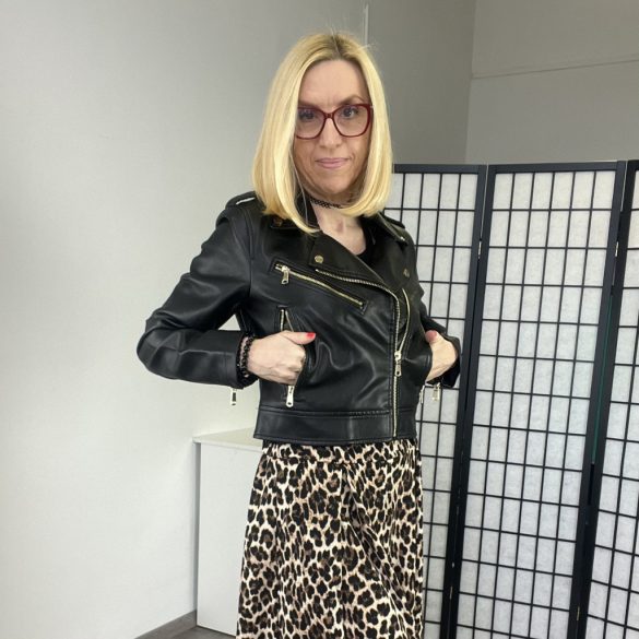 Vopse motoros dzseki arany cipzárral V6362-fekete