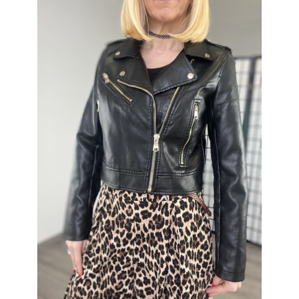 Vopse motoros dzseki arany cipzárral V6362-fekete