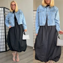 Jeanie strasszony farmerdzseki 3D1367 - kék