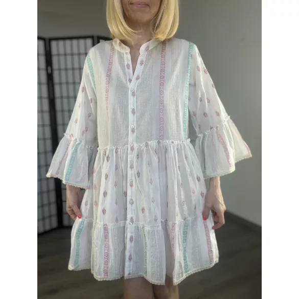 Sumitra fodros pamut ingruha 11127 - fehér